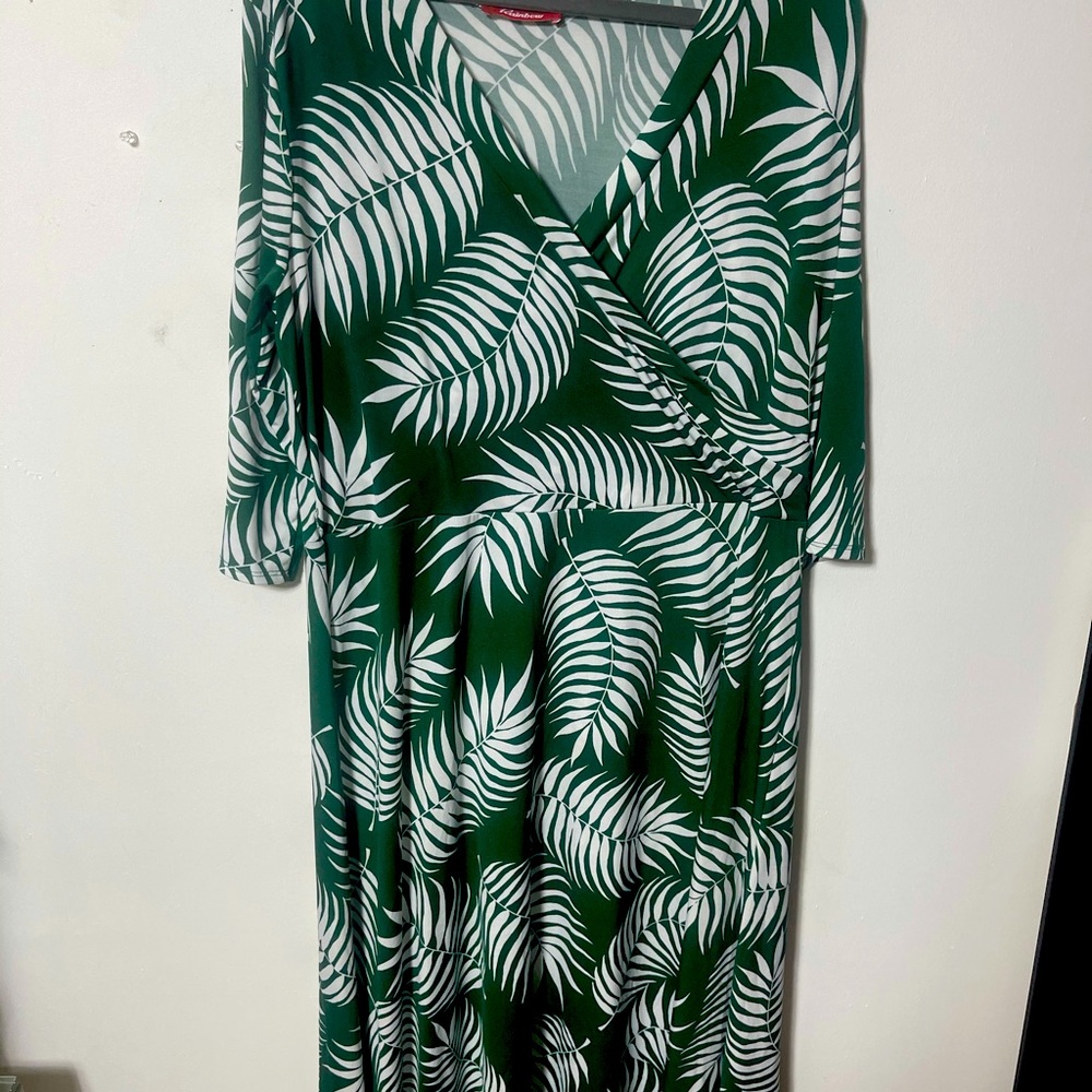 Palm tree maxi dress plus size